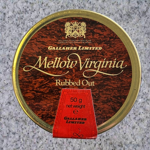 Gallaher Limited: MELLOW VIRGINIA RUBBED OUT 50g 1988 - C