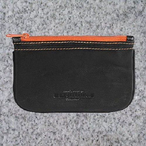 Eric Stokkebye: 4TH GENERATION LEATHER ZIPPER POUCH - BLACK - 4Noggins.com