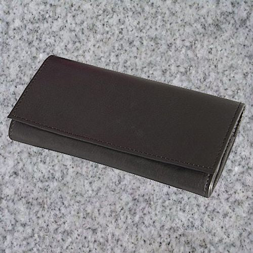 Eric Stokkebye: 4TH GENERATION LEATHER ROLL UP POUCH - BLACK - 4Noggins.com