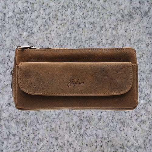 Brigham: 1 Pipe Combo Bag w / Zipper - Vintage