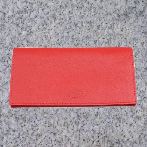 Chacom: RED LEATHER ROLLUP POUCH