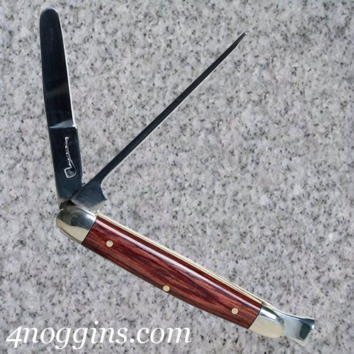 Rodgers of Sheffield: SMOKERS KNIFE - REDWOOD INLAY - 4Noggins.com